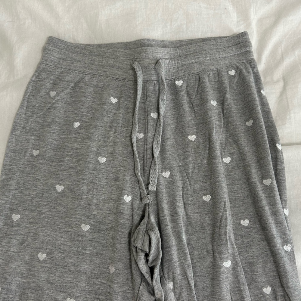 Splendid heart embroidered pyjama pants
